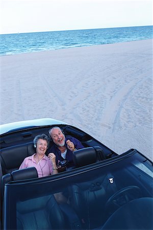 Mature Couple in Convertible Stock Photo - Rights-Managed, Code: 700-00425130