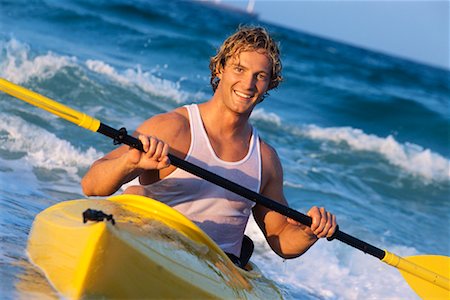 portrait and kayak - Man Kayaking Stock Photo - Rights-Managed, Code: 700-00425145