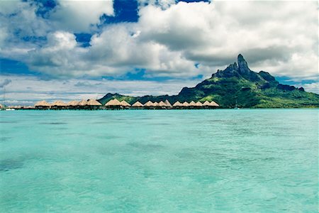 Le Meridien Bora Bora Resort, Bora Bora, French Polynesia Stock Photo - Rights-Managed, Code: 700-00426286