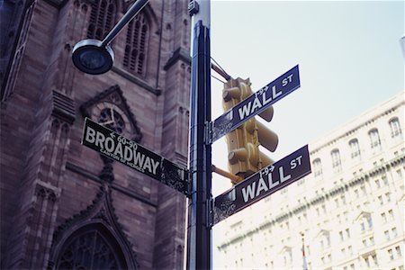 Trinity Church and Office Towers, New York City, New York, USA Foto de stock - Direito Controlado, Número: 700-00429469