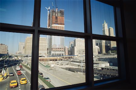 View of Ground Zero from World Financial Center Overpass, New York City, New York, USA Fotografie stock - Rights-Managed, Codice: 700-00429460