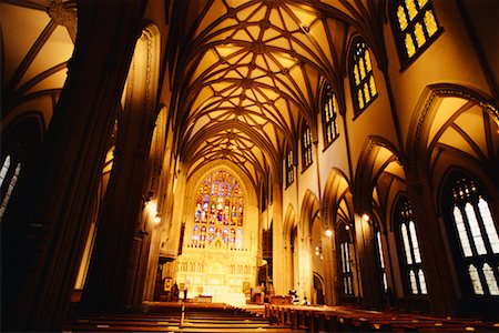 empty pew - Interior of Trinity Church, New York City, New York, USA Stock Photo - Rights-Managed, Code: 700-00429463