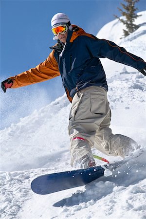 Man Snowboarding Foto de stock - Con derechos protegidos, Código: 700-00429849