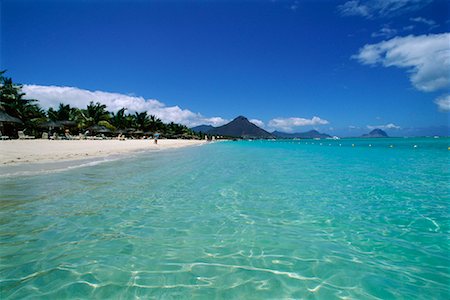 Beach at La Pirogue Resort, Mauritius, Indian Ocean Stock Photo - Rights-Managed, Code: 700-00439069