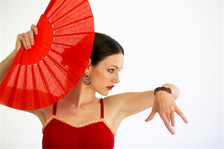 flamenco dancers - Woman Dancing with Fan Stock Photo - Rights-Managed, Code: 700-00439632