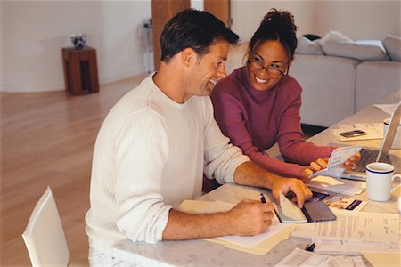 Couple Paying Bills Online Stock Photo - Rights-Managed, Code: 700-00439990