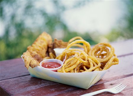 panatura - Fish and Onion Rings Fotografie stock - Rights-Managed, Codice: 700-00458445