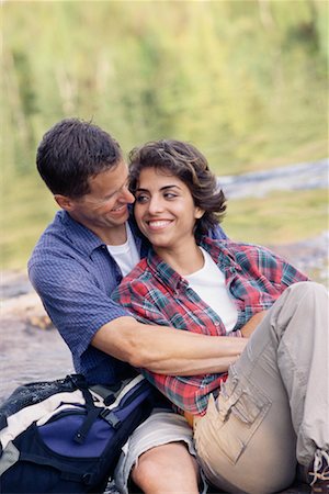 simsearch:700-00459814,k - Couple Resting During Hike Fotografie stock - Rights-Managed, Codice: 700-00459816