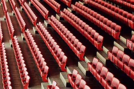 simsearch:632-05991758,k - Rows of Empty Stadium Seats Fotografie stock - Rights-Managed, Codice: 700-00459950