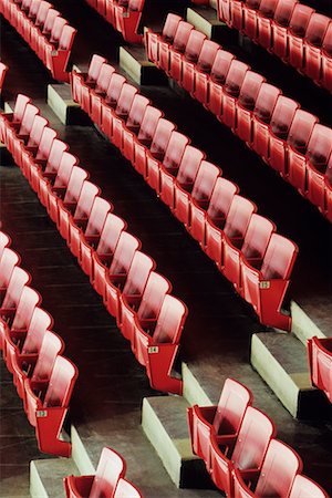 simsearch:632-05991758,k - Rows of Empty Stadium Seats Fotografie stock - Rights-Managed, Codice: 700-00459951