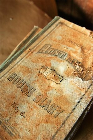 dusty book - Old Diary in Family Museum, Kars Station, New South Wales, Australia Stock Photo - Rights-Managed, Code: 700-00452596