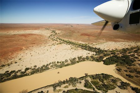 View of Australian Outback from Plane, Queensland, Australia Stock Photo - Rights-Managed, Code: 700-00452606