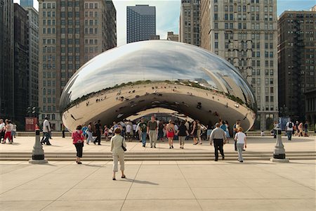 simsearch:700-01374732,k - Wolke Gate Skulptur Chicago, Illinois, USA Stockbilder - Lizenzpflichtiges, Bildnummer: 700-00452648