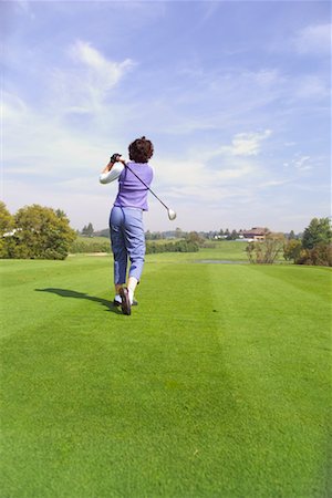 simsearch:700-01199619,k - Femme golf Photographie de stock - Rights-Managed, Code: 700-00453026