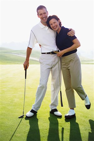 Portrait of Couple on Golf Course Stock Photo - Rights-Managed, Code: 700-00453104
