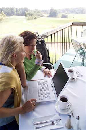 Two Women Using Computer Stock Photo - Rights-Managed, Code: 700-00453133