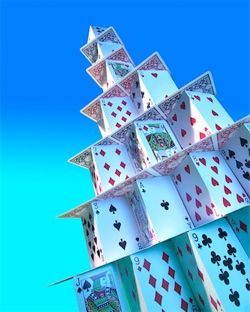 playing cards towers - House of Cards Stock Photo - Rights-Managed, Code: 700-00476597