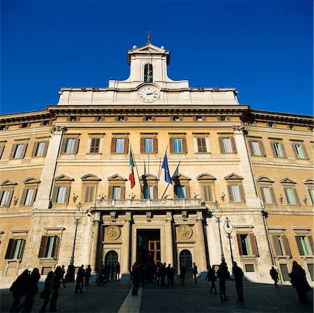 roma historical places - Chambre des députés Building, la place Montecitorio, Rome, Italie Photographie de stock - Rights-Managed, Code: 700-00477873