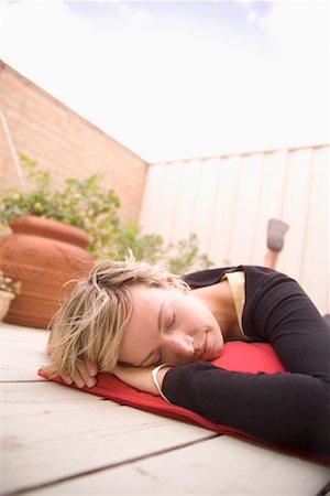 sleeping backyard - Woman Sleeping Outdoors Stock Photo - Rights-Managed, Code: 700-00478666