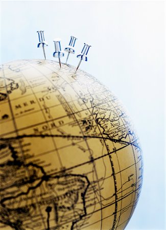 strategy navigation - Antique Globe With Pins Stock Photo - Rights-Managed, Code: 700-00478820