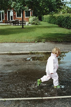 Girl Splashing in Puddle Stock Photo - Rights-Managed, Code: 700-00506880