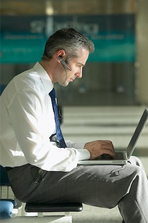 Businessman with Laptop Stock Photo - Rights-Managed, Code: 700-00506909