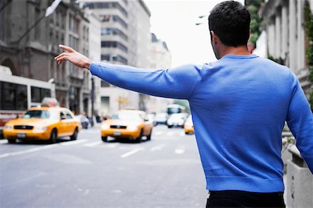 Man Hailing Taxi, New York, New York, USA Stock Photo - Rights-Managed, Code: 700-00514228