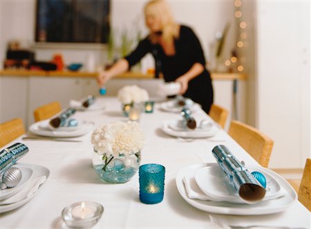 Woman Setting Table Stock Photo - Rights-Managed, Code: 700-00514270