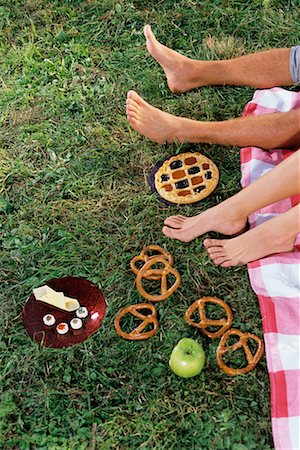 Couple's Barefeet at Picnic Stock Photo - Rights-Managed, Code: 700-00514401