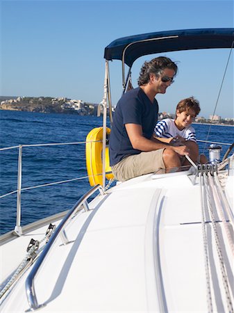 Father and Son on Boat Stock Photo - Rights-Managed, Code: 700-00515521