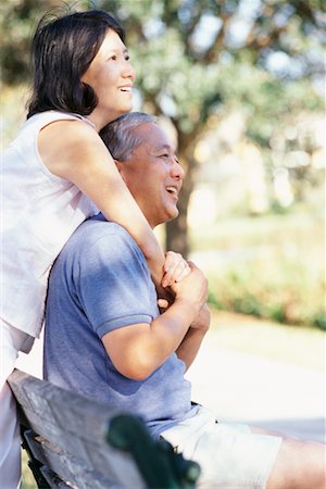 senior couple bench standing - Couple on Park Bench Stock Photo - Rights-Managed, Code: 700-00515539