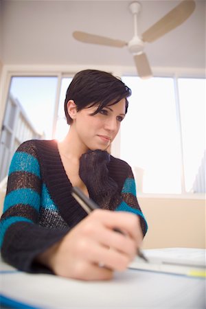 Woman Writing Stock Photo - Rights-Managed, Code: 700-00515815