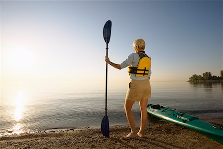 Portrait of Woman with Kayak Stock Photo - Rights-Managed, Code: 700-00518897