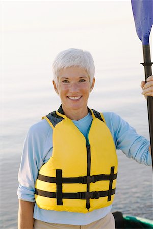 portrait and kayak - Portrait of Woman in Life Jacket Stock Photo - Rights-Managed, Code: 700-00518893
