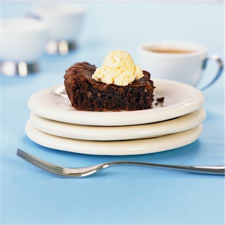 ""Brownie"", crème glacée et Espresso Photographie de stock - Rights-Managed, Code: 700-00518937