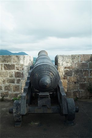 simsearch:700-00603735,k - Cannon, Brimstone Hill Fortress, St Kitts, West Indies Foto de stock - Direito Controlado, Número: 700-00519116