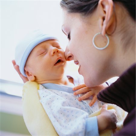 sleeping face to face - Mother Holding Baby Stock Photo - Rights-Managed, Code: 700-00519616