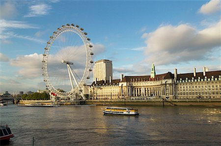 Millennium Wheel and Thames River, London, England Stock Photo - Rights-Managed, Code: 700-00513858