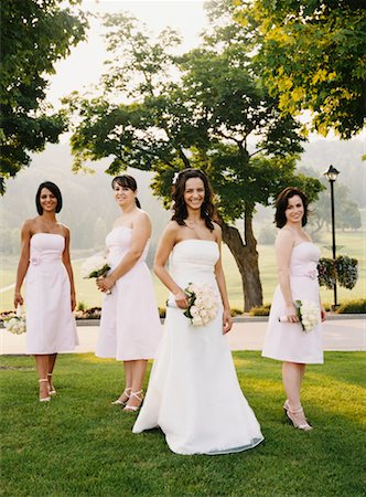 Bride and Bridesmaids Fotografie stock - Rights-Managed, Codice: 700-00524032