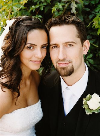 Portrait of Bride and Groom Stock Photo - Rights-Managed, Code: 700-00524033