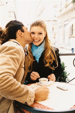 Couple at Cafe, Florence, Italy Foto de stock - Con derechos protegidos, Código: 700-00524058