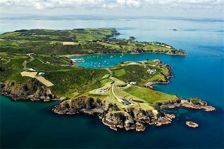 Overview of Waiheke Island, New Zealand Fotografie stock - Rights-Managed, Codice: 700-00524709