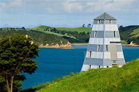 Turm in Omaru Bay, Waiheke Island, Neuseeland Stockbilder - Lizenzpflichtiges, Bildnummer: 700-00524722
