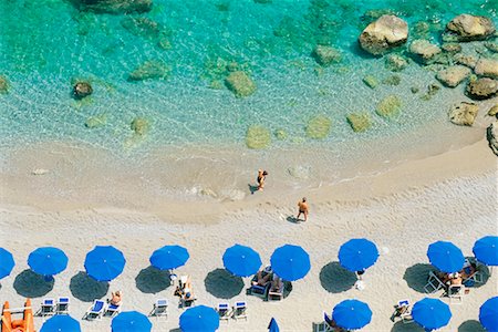 Overview of Beach, Conca dei Marini, Salerno, Amalfi, Italy Foto de stock - Con derechos protegidos, Código: 700-00525015