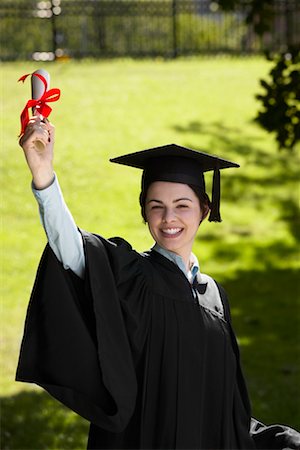 Women With Short Hair Graduation Cap Stock Photos Page 1