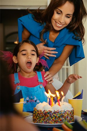 Mother and Daughter at Birthday Party Stock Photo - Rights-Managed, Code: 700-00526621