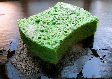 sponge with suds - Sponge on Wooden Floor Stock Photo - Rights-Managed, Code: 700-00526950