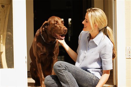 simsearch:700-00477399,k - Woman with Dog Stock Photo - Rights-Managed, Code: 700-00527404