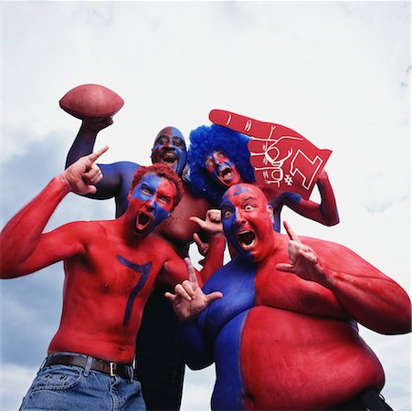 Group Portrait of Sports Fans Foto de stock - Con derechos protegidos, Código: 700-00528095