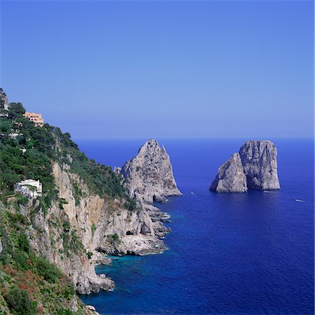 pictures of famous place capri at italy - Faraglioni Rocks, Capri, Naples, Campanie, Italie Photographie de stock - Rights-Managed, Code: 700-00528355